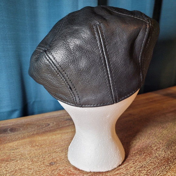 Dobbs Genuine Leather Vintage Cabbie/Newsboy Hat - Picture 4 of 6